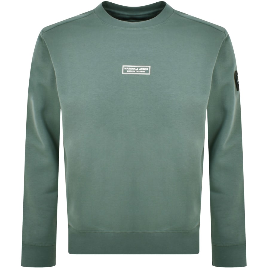 Marshall Artist Siren Box Sweatshirt Green Mainline Menswear Denmark